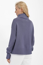 Теплый женский свитер с целевязанным воротником хомут  4038418 фото №3