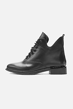 Winter short boots made of genuine leather with laces  4205418 photo №1