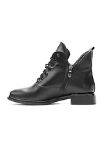 Winter short boots made of genuine leather with laces  4205418 photo №2