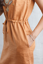 Sleeveless embroidered linen dress for women Cornett-VOL 2012419 photo №5