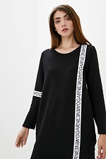 Oversized black long dress in sporty style with lace Garne 3039419 photo №2