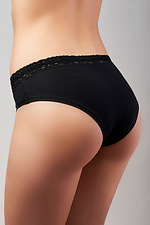 Black cotton panties with lace trim Emy 2021420 photo №2