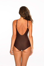 Brown one-piece swimsuit with padded cups Marko 4024421 photo №4