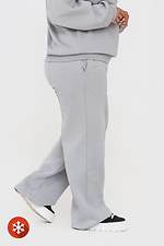 Утепленные прямые штаны на флисе серого цвета Garne 3041422 фото №2