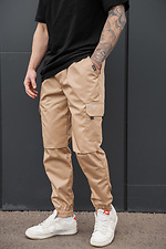 Herren-Baumwoll-Cargohose ohne reflektierende Elemente, Beige Without 8056422 Foto №1