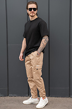 Herren-Baumwoll-Cargohose ohne reflektierende Elemente, Beige Without 8056422 Foto №4