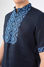 Мужская льняная рубашка вышиванка с коротким рукавом Cornett-VOL 2012423 фото №2