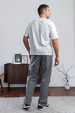 Men's oversized cotton t-shirt plain Oversize White Teamv 8034423 photo №5
