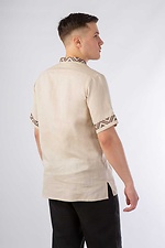 Мужская льняная рубашка вышиванка с коротким рукавом Cornett-VOL 2012424 фото №3