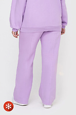 Insulated straight fleece pants in lilac color Garne 3041424 photo №4