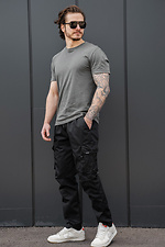 Herren-Strick-Cargohose ohne Delta Fenix, Schwarz Without 8056424 Foto №4