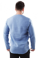 Мужская льняная рубашка с вышивкой и длинным рукавом Cornett-VOL 2012425 фото №3