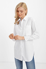 Biała bawełniana koszula LOLI z rozcięciami po bokach Garne 3040425 zdjęcie №1