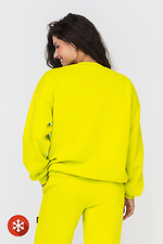 Ciepła dzianinowa bluza WENDI z opadającymi rękawami w kolorze żółtym Garne 3041425 zdjęcie №4