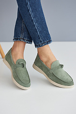 Women's spring suede mint loafers  8019425 photo №1
