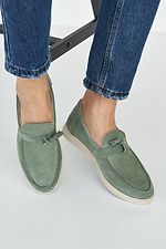 Women's spring suede mint loafers  8019425 photo №2
