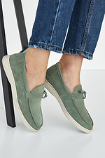 Women's spring suede mint loafers  8019425 photo №3