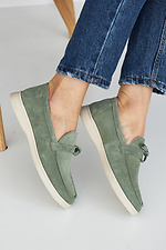 Women's spring suede mint loafers  8019425 photo №6