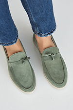 Women's spring suede mint loafers  8019425 photo №7
