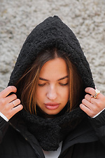 Жіноча тепла шапка капор на флісі Bonnet Without 8049425 фото №4