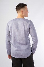 Men's linen shirt with embroidery and long sleeves Cornett-VOL 2012426 photo №3