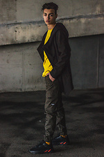Коттоновые штаны карго защитного цвета с большими карманами по бокам и манжетами на резинке Custom Wear 8025426 фото №10