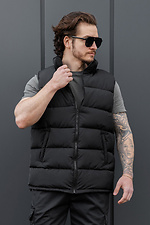Herren-Stepp-Daunenjacke, ärmellos, ohne Cash 27, Schwarz Without 8056426 Foto №2