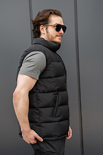 Herren-Stepp-Daunenjacke, ärmellos, ohne Cash 27, Schwarz Without 8056426 Foto №4