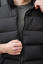 Herren-Stepp-Daunenjacke, ärmellos, ohne Cash 27, Schwarz Without 8056426 Foto №7