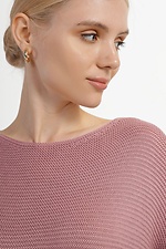 Długi sweter z dzianiny z krótkimi rękawami w kolorze pudrowym  4038427 zdjęcie №4