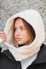 Жіноча тепла шапка капор на флісі Bonnet Without 8049427 фото №2