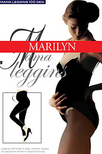 Матовые леггинсы плтностью 100 ден для беременных Marilyn 3009428 фото №1