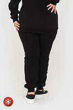 Утеплені штани на манжетах чорного кольору Garne 3041428 фото №4