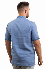 Чоловіча лляна сорочка вишиванка з коротким рукавом Cornett-VOL 2012429 фото №4