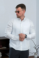 Men's linen Casual shirt White Teamv 8034429 photo №1