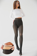 Women's winter nylon tights with fleece Without 8049430 photo №1