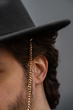 Herren-Fedora-Hut mit Kette, Schwarz Without 8056430 Foto №5