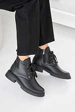 Women's spring-autumn black leather boots  2505431 photo №2
