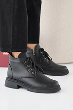 Women's spring-autumn black leather boots  2505431 photo №5