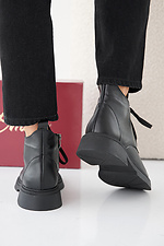 Women's spring-autumn black leather boots  2505431 photo №6