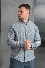 Striped shirt for men Casual Gray stripes Teamv 8034431 photo №1