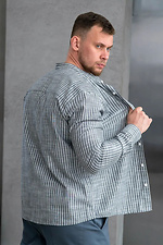 Striped shirt for men Casual Gray stripes Teamv 8034431 photo №3
