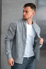Striped shirt for men Casual Gray stripes Teamv 8034431 photo №4