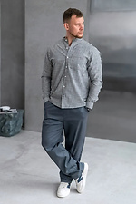 Striped shirt for men Casual Gray stripes Teamv 8034431 photo №6