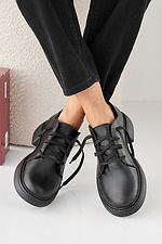 Women's spring-autumn black leather shoes  2505432 photo №4