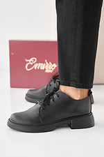 Women's spring-autumn black leather shoes  2505432 photo №5