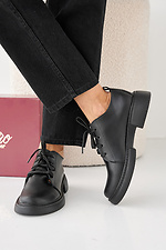 Women's spring-autumn black leather shoes  2505432 photo №6