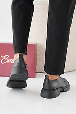 Women's spring-autumn black leather shoes  2505432 photo №7