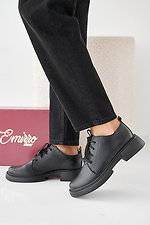 Women's spring-autumn black leather shoes  2505432 photo №8