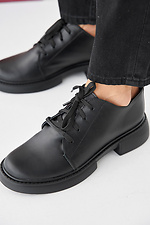 Women's spring-autumn black leather shoes  2505432 photo №9